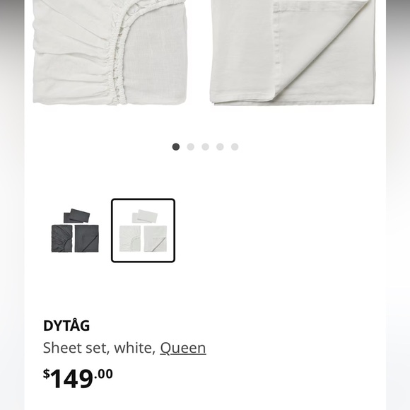 IKEA Bedding Ikea Dytag Queen Sheet Set Poshmark